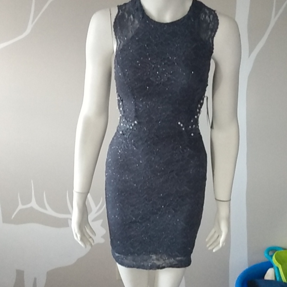 City studio party grey dress size 3 new with tags